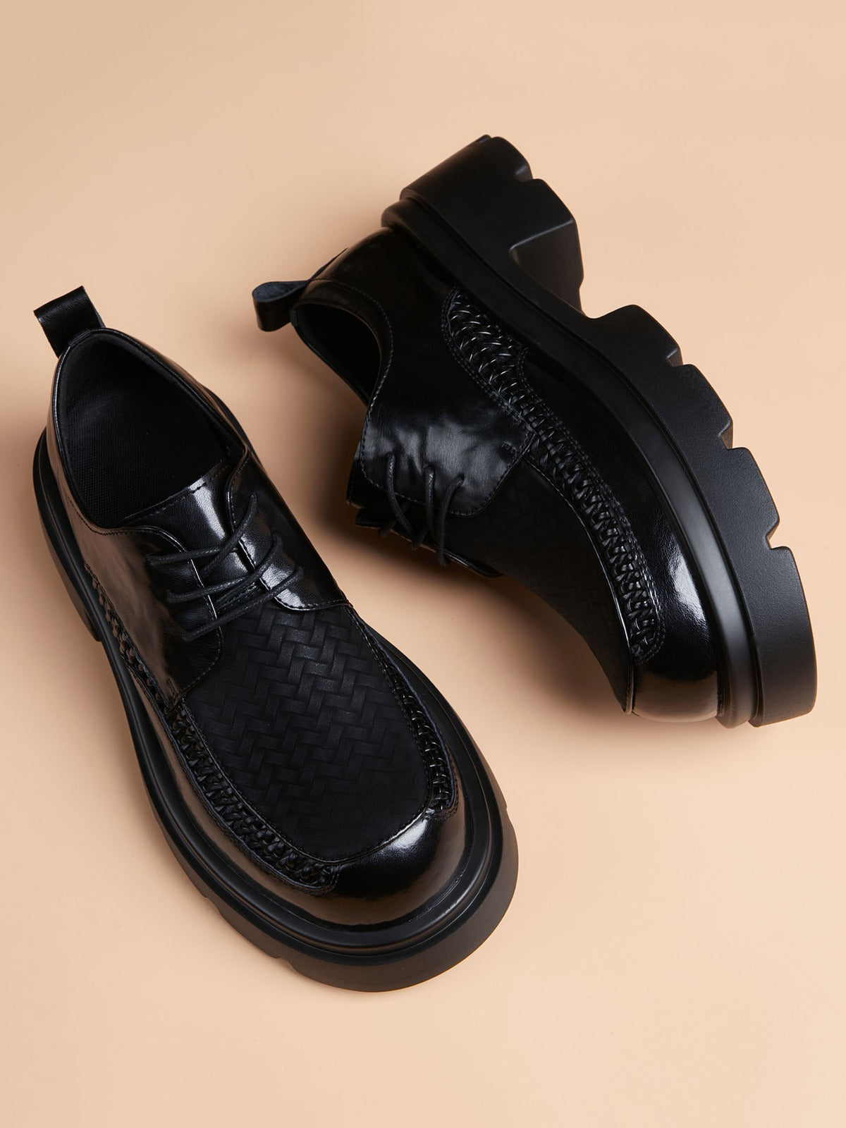 Handcrafted Genuine Leather Men's Derby Shoes - product view 5