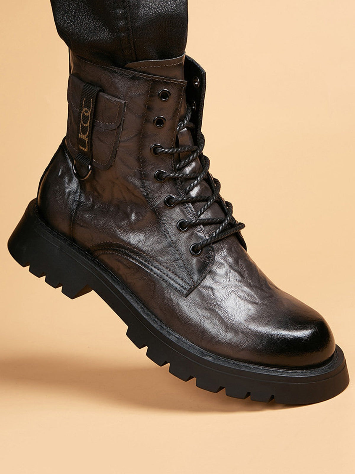 Handcrafted Genuine Leather Men's Boots - product view 5