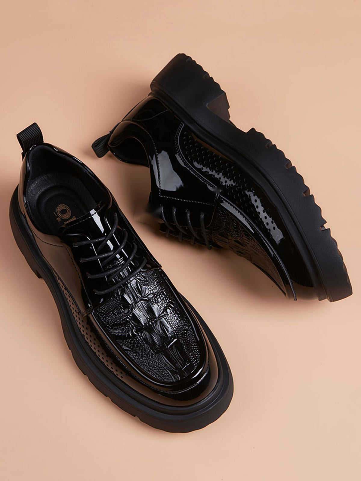 Handcrafted Genuine Leather Men's Derby Shoes - product view 5