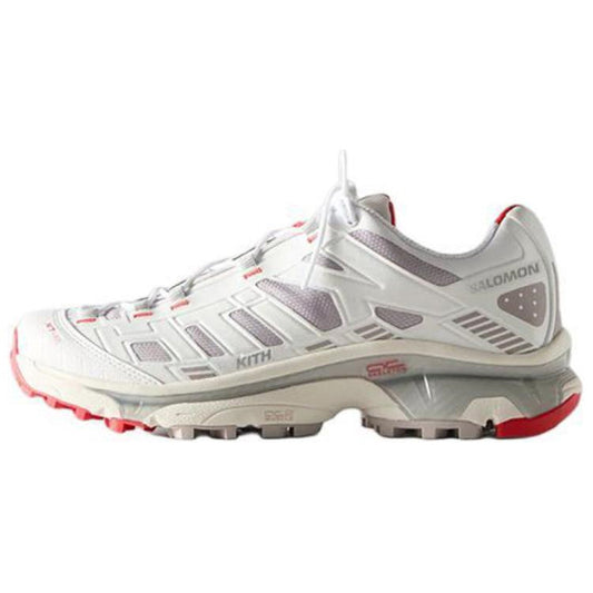Salomon × KITH XT-4K Unisex Technical Sneakers – White & Grey