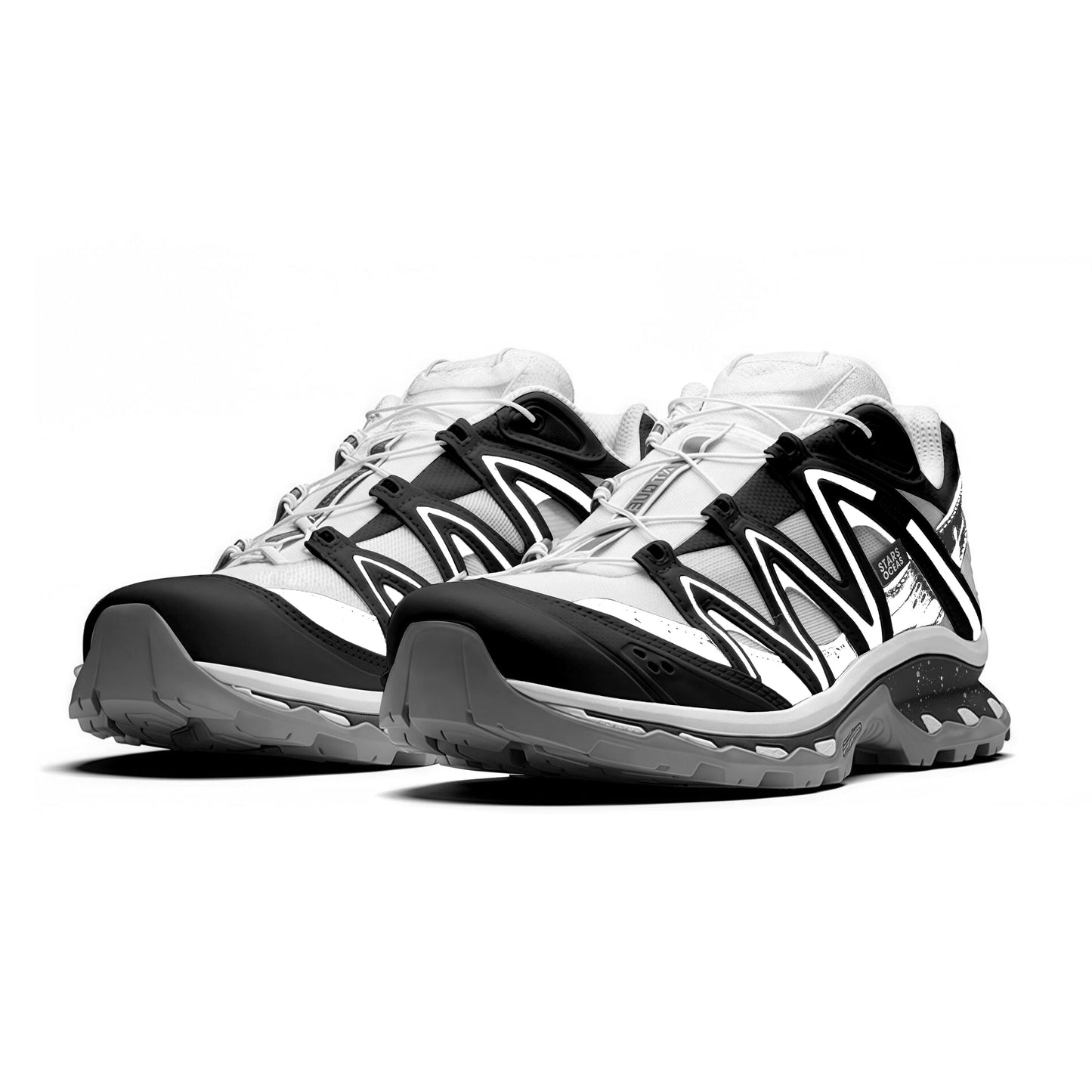 Salomon XT-Quest Unisex Leather Outdoor Shoes – Black, White & Grey