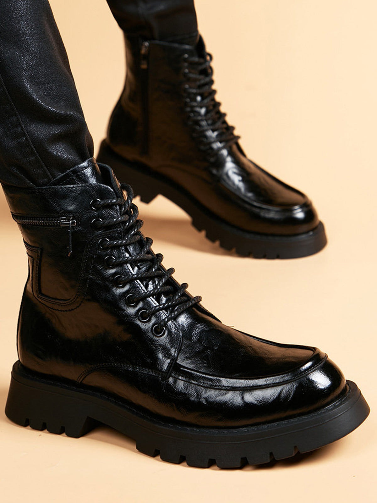 Handcrafted Genuine Leather Men's Boots - product view 1