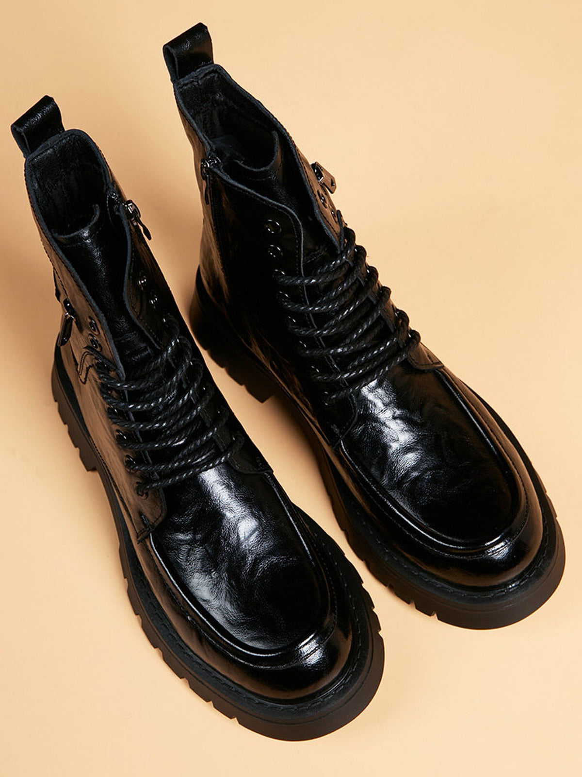 Handcrafted Genuine Leather Men's Boots - product view 2