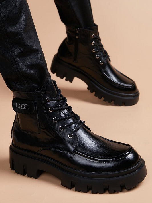 Handcrafted Genuine Leather Men's Boots - product view 1