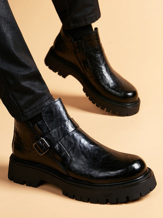Handcrafted Genuine Leather Men's Boots - product view 1
