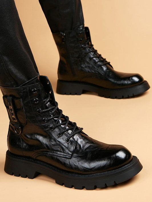 Handcrafted Genuine Leather Men's Boots - product view 1