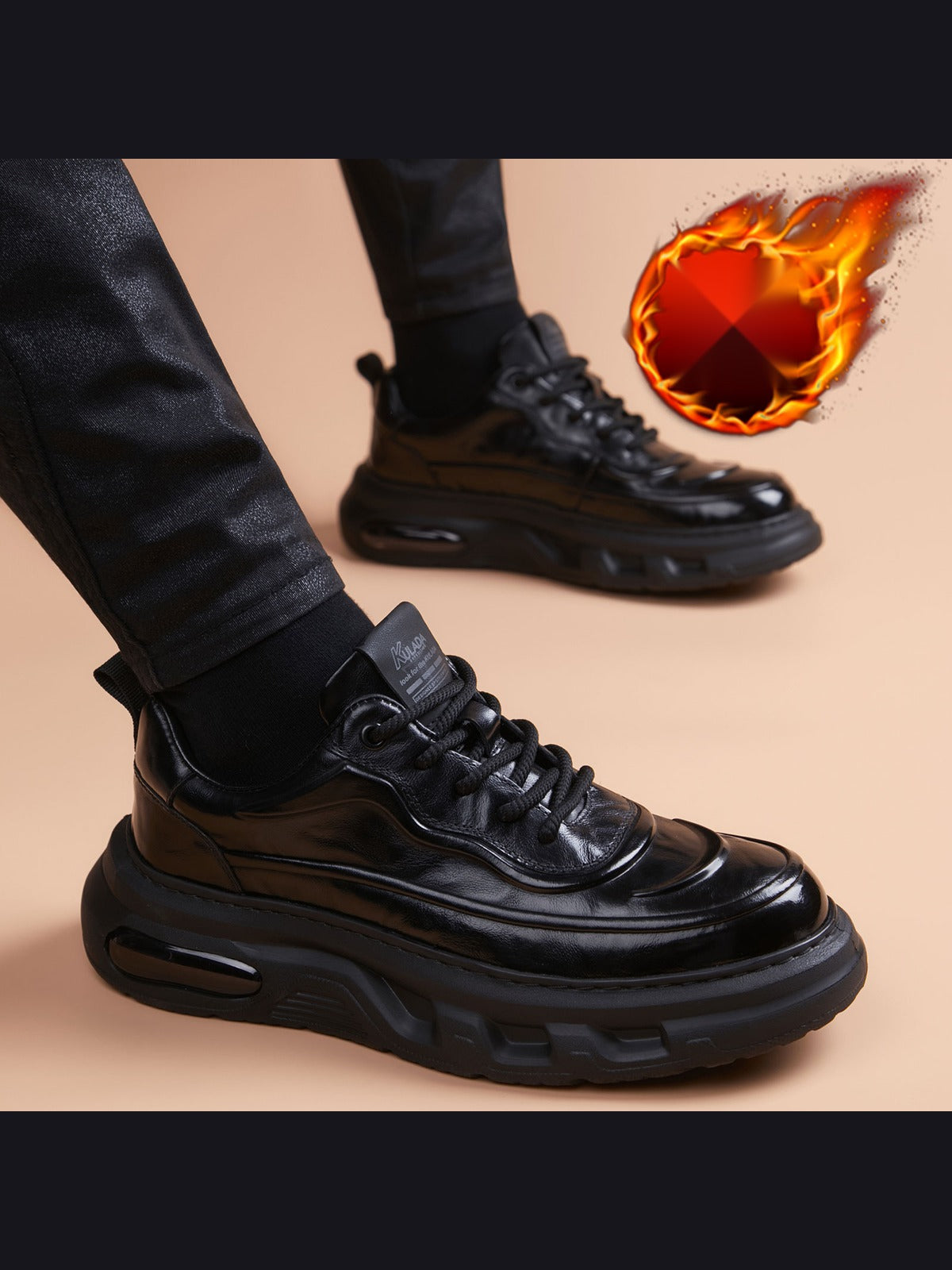 Color handcrafted genuine leather shoes - color image