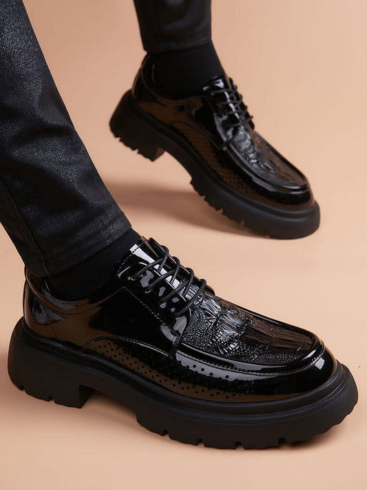 Handcrafted Genuine Leather Men's Derby Shoes - product view 1