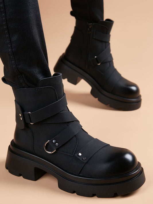 Handcrafted Genuine Leather Men's Boots - product view 1