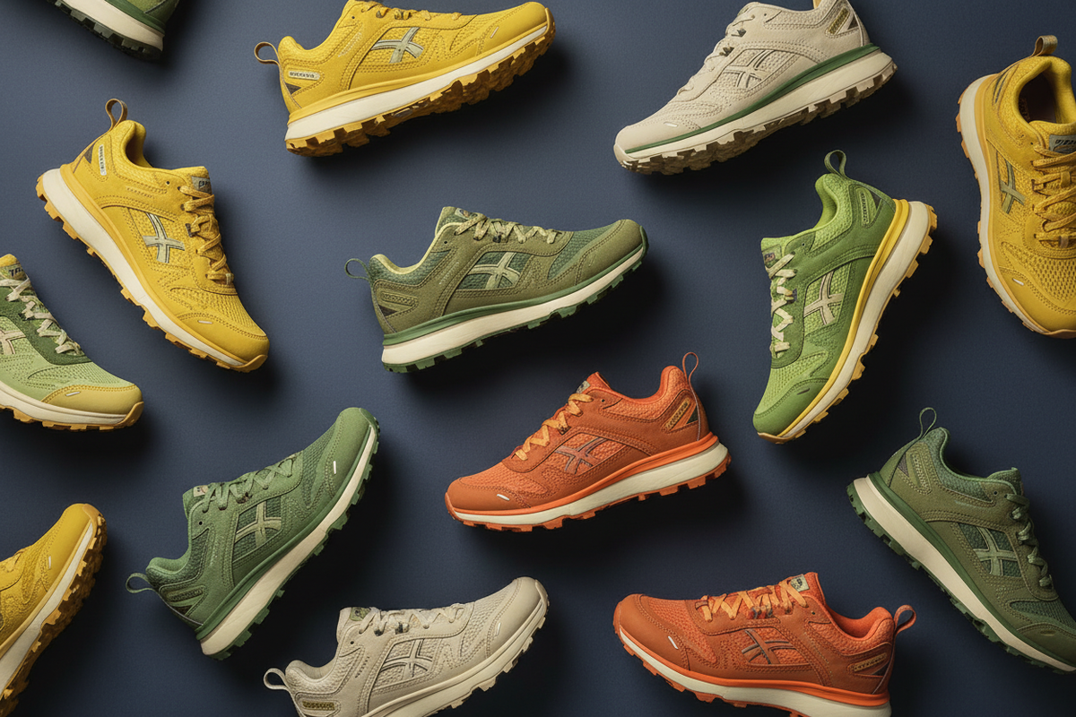 Trail Sneakers Flatlay